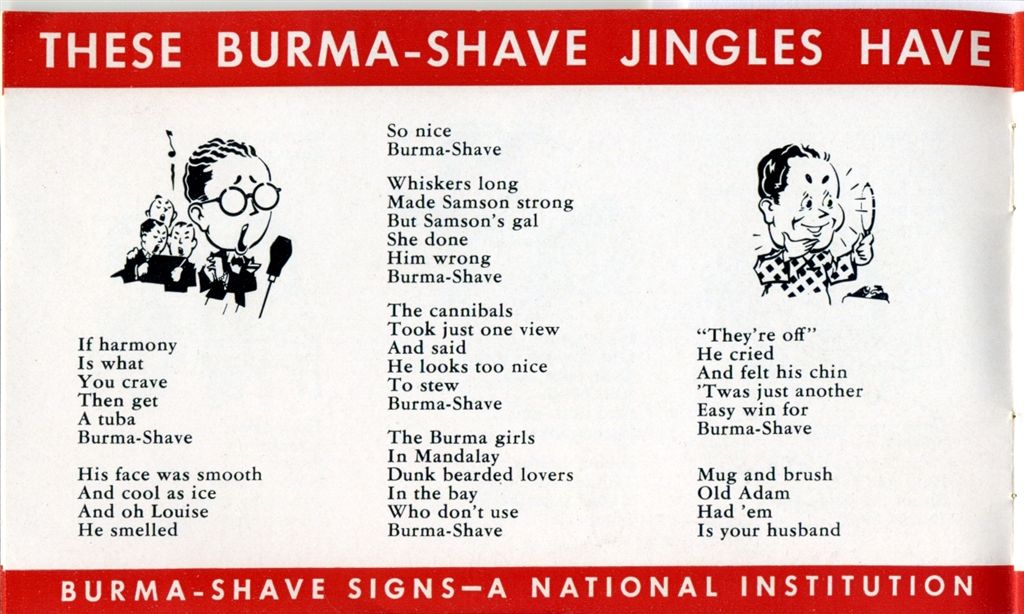 Burma-Shave brochure