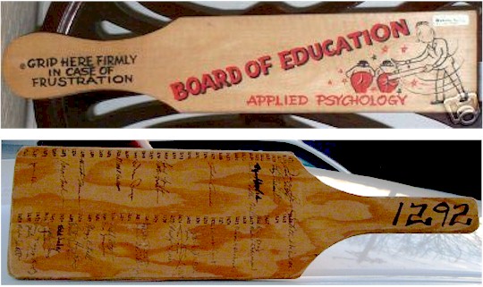 'Board of Ed' disciplinary paddle