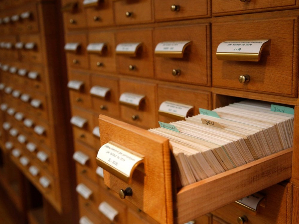 Library card catalog