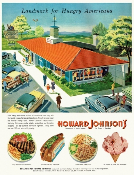 Howard Johnson's trademark orange roof