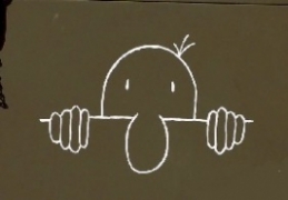 Cartoon of a person peeking over a wall