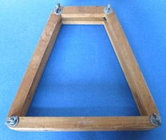 Trapezoidal wooden frame