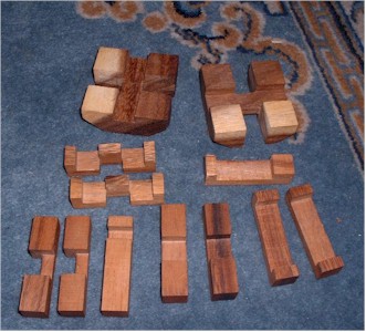 Wooden 'burr' puzzles