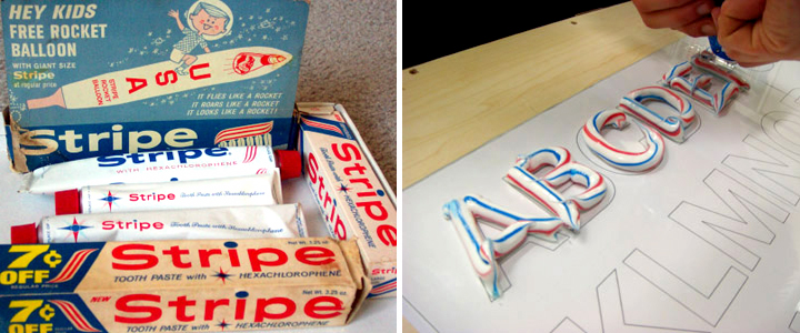 Stripe toothpaste