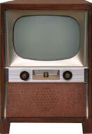Photo of a black-and-white television