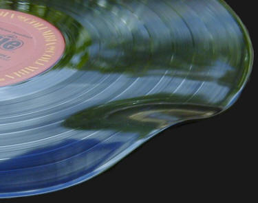 Warped vinyl record