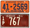 License plates were colorful and distinctive