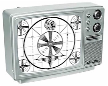 black-and-white television